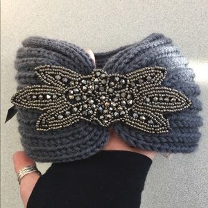 NWT dark grey bling accent headband: adorable!